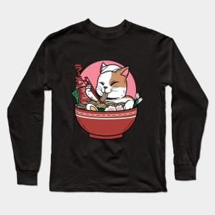 Onsen Cat Ramen Long Sleeve T-Shirt